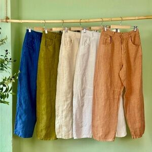 Made in Italy Linen Barrel Pants